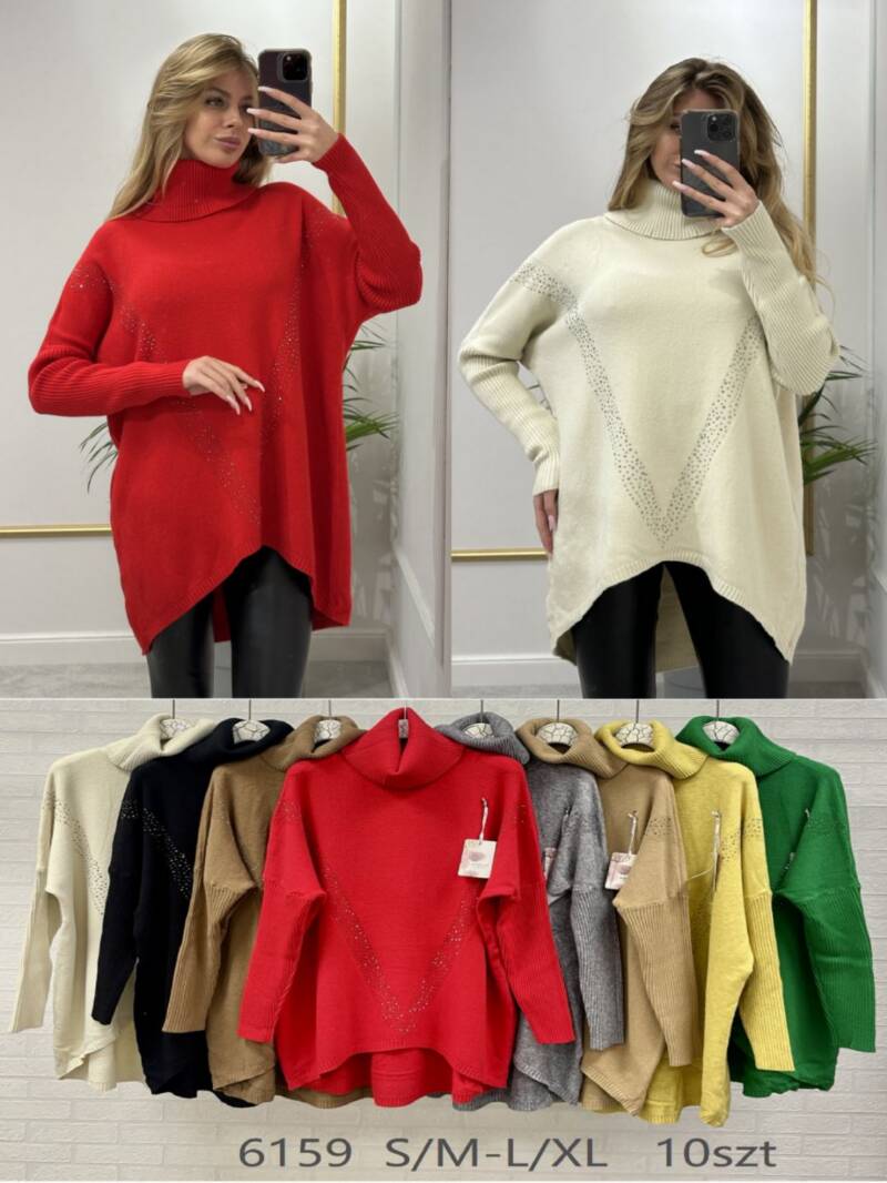 Swetry damskie Roz S/M-L/XL, Mix Kolor .Paczka 10 szt